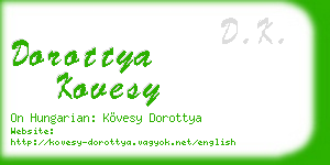 dorottya kovesy business card