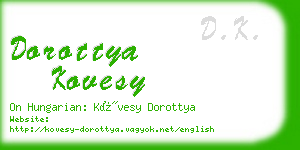 dorottya kovesy business card